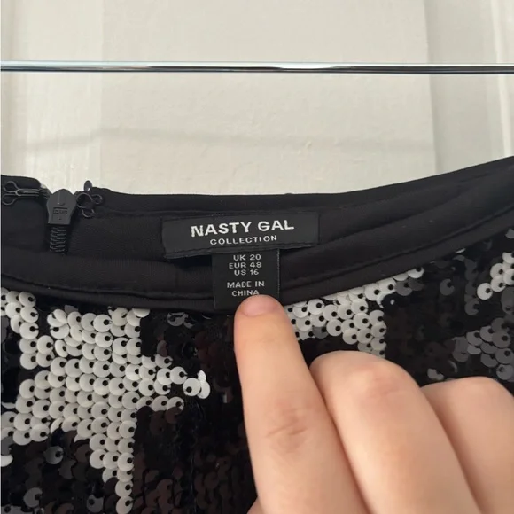 Nasty Gal Black and White Star Sequin Set - Picture 5 of 5